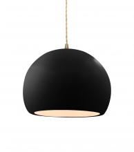 Justice Design Group CER-6533-BKMT-ABRS-BEIG-TWST-LED1-700 - Medium Globe LED Pendant