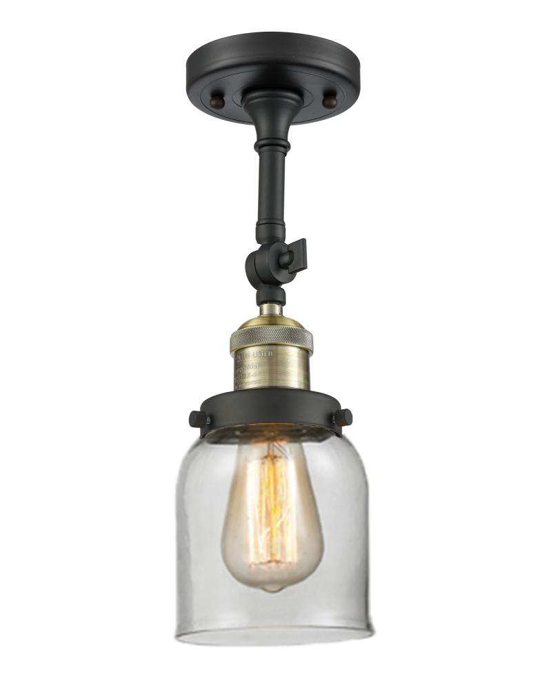 Bell - 1 Light - 5 inch - Black Antique Brass - Adjustable Semi-Flush Mount