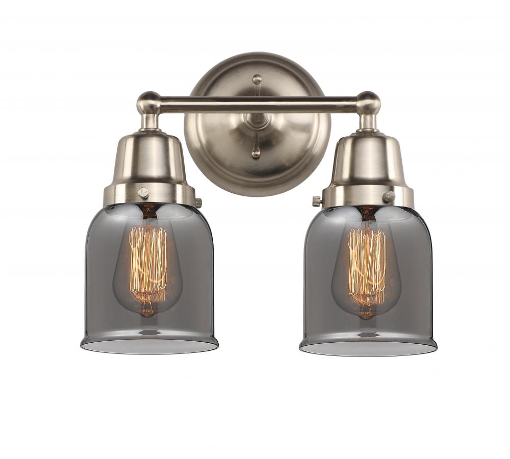 Bell - 2 Light - 13 inch - Brushed Satin Nickel - Bath Vanity Light