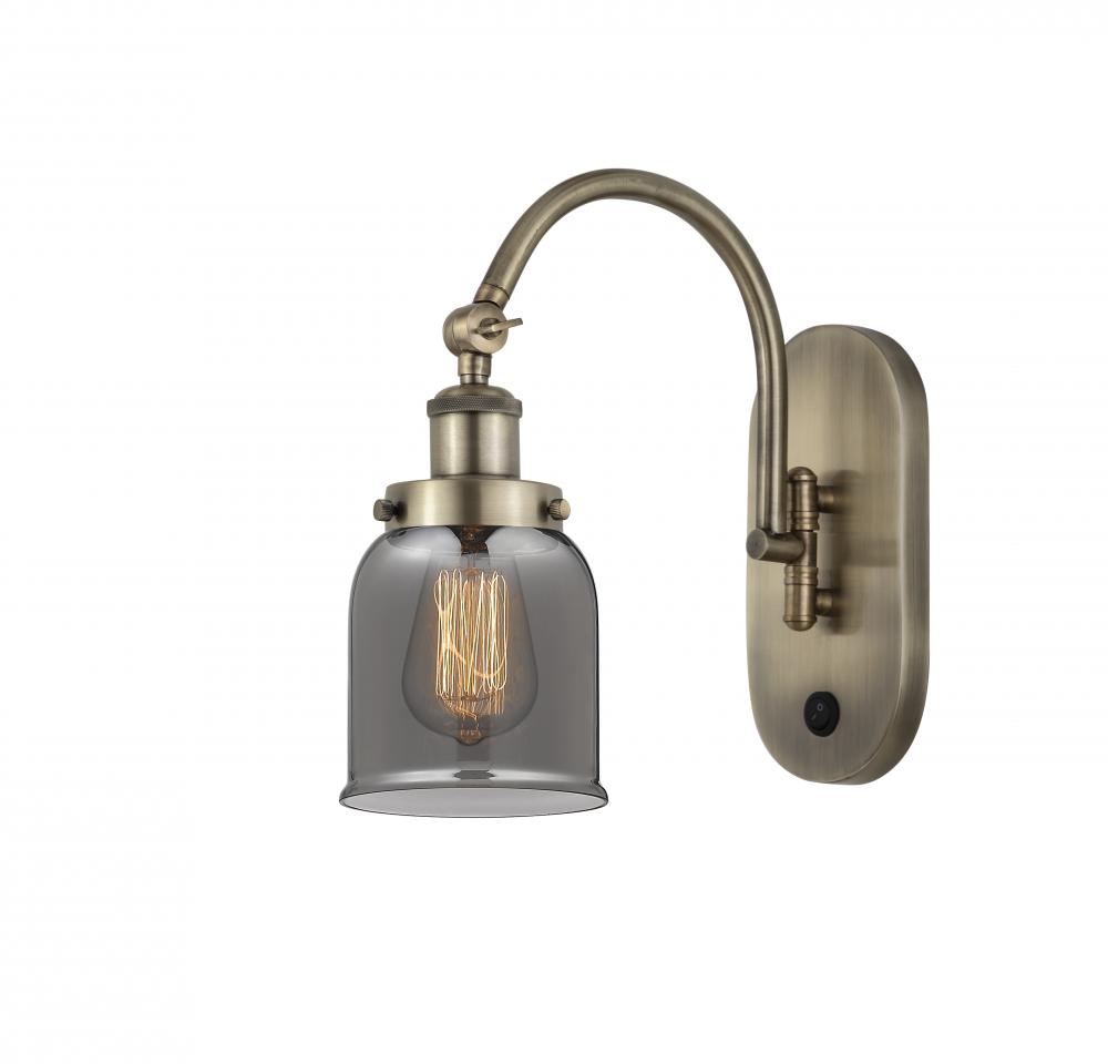 Bell - 1 Light - 5 inch - Antique Brass - Adjustable Swing Arm