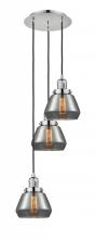Innovations Lighting 113F-3P-PN-G173 - Fulton - 3 Light - 14 inch - Polished Nickel - Cord hung - Multi Pendant