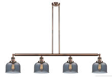 Innovations Lighting 214-AC-G73-LED - Bell - 4 Light - 53 inch - Antique Copper - Stem Hung - Island Light