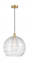 Innovations Lighting 616-1P-SG-G1213-14-LED - Athens Deco Swirl - 1 Light - 14 inch - Satin Gold - Cord hung - Pendant